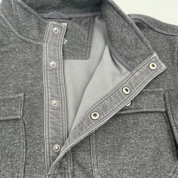 Duluth Trading Co. Men’s Size 2XL Fleece 1/4 Snap Heather Gray Pullover Shirt - Picture 9 of 10